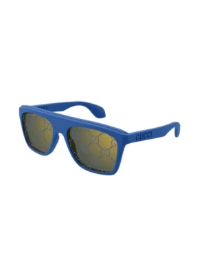 Niebieska Ramka Niebieskie Soczewki Okulary przeciwsłoneczne Gucci