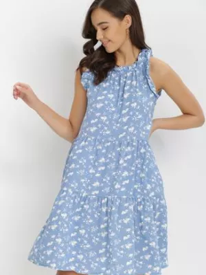 Niebieska Sukienka Diara r&f fashion