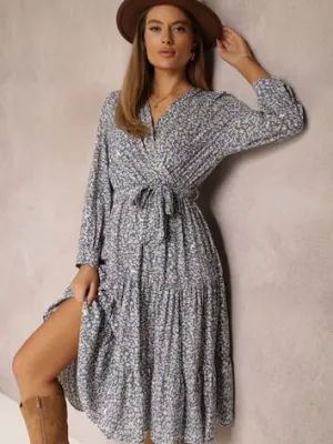 Niebieska Sukienka Elala rosa