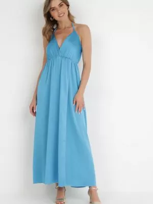 Niebieska Sukienka Hyrmaea
