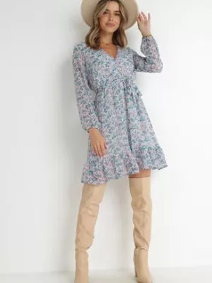 Niebieska Sukienka Iphaia r&f fashion