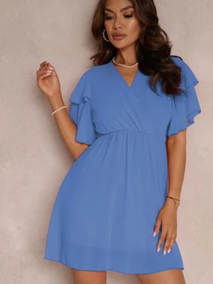 Niebieska Sukienka Nemele lily rose