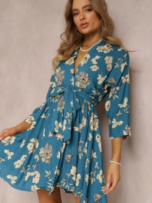 Niebieska Sukienka Thaleira cflo