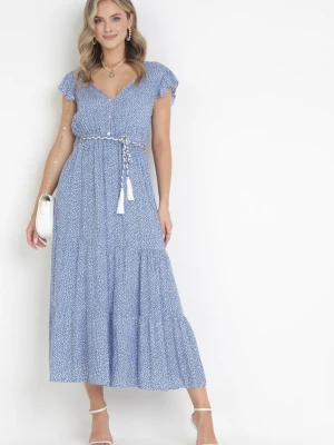 Niebieska Sukienka Tudanna R&f Fashion
