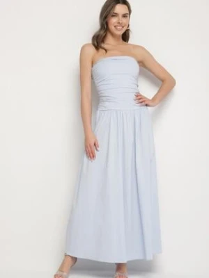 Niebieska Sukienka z Bawełny Typu Bodycon Filarose retro & icone