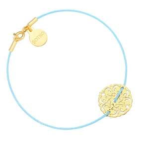 Niebieska sznurkowa bransoletka z arabską rozetką SOTHO