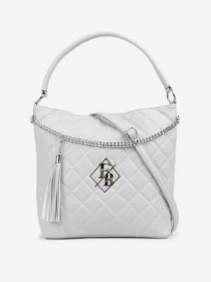 Niebieska Torebka Pikowana Shopper z Paskiem Lanelea fashion&bags