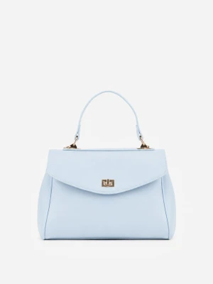 Niebieska Torebka Typu Kuferek z Rączką i Klapą z Paskiem Crossbody Phoebyne Caely