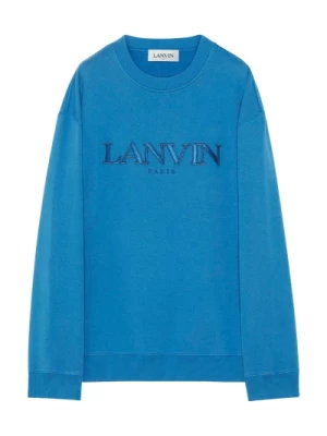 Niebieski Bawełniany Sweter Oversize Neptune Lanvin