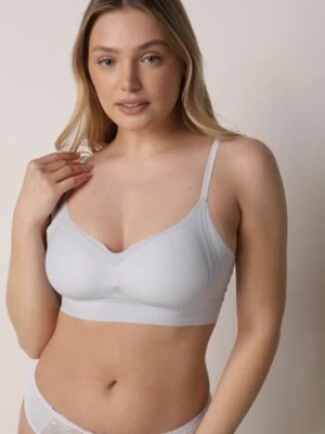 Niebieski Bezszwowy Biustonosz Bez Fiszbin z Elastycznego Materiału Edalith love magnolia