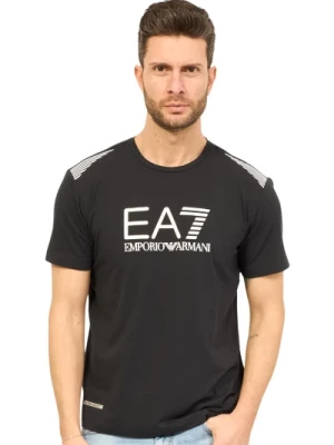 Niebieski Essential Logo T-shirt Emporio Armani EA7
