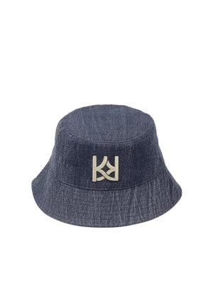 Niebieski kapelusz bucket z tkaniny typu denim Kazar