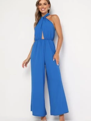 Niebieski Kombinezon o Taliowanym Kroju Bez Rękawów Rivassina lovery