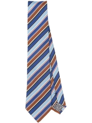 Niebieski Pasek Klubowy Męski Krawat PS By Paul Smith