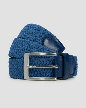 Niebieski pasek męski Alberto Basic Braided