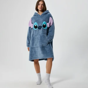 Niebieski polarowy bluzokoc z motywem Stitch'a House