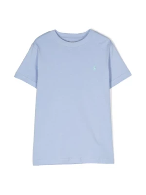 Niebieski Polo Pony T-shirt z bawełny Ralph Lauren