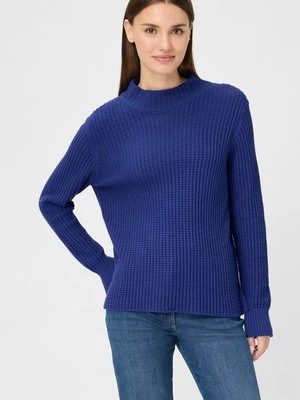 Niebieski sweter damski Henny z fakturą – New Passion Olsen