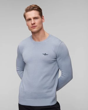 Niebieski Sweter Męski Aeronautica Militare