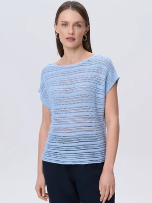 Niebieski sweter z dodatkiem bawełny Greenpoint