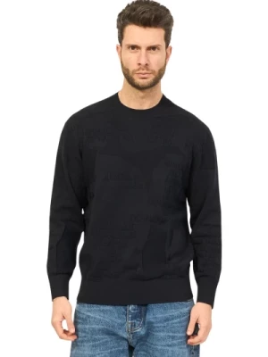 Niebieski Sweter z Dżerseju Armani Exchange