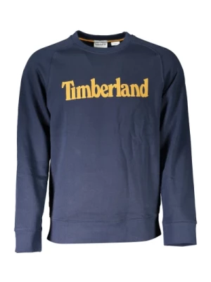 Niebieski Sweter z Nadrukiem Logo Timberland