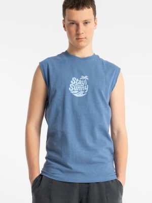 Zdjęcie produktu T-shirt chłopięcy bez rękawów z nadrukiem Reporter