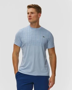Niebieski T-shirt Męski Lacoste X Novak Djokovic