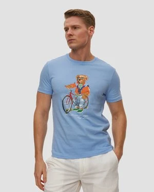 Niebieski T-shirt Męski Polo Ralph Lauren