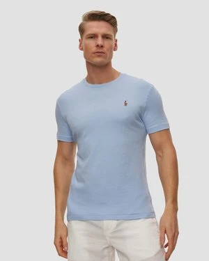 Niebieski T-shirt Męski Polo Ralph Lauren