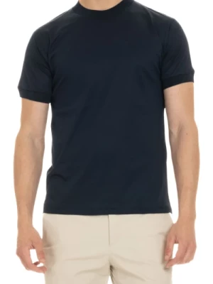Niebieski T-shirt Polo z bawełny merkantylizowanej Tagliatore