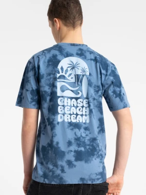T-shirt chłopięcy regular z nadrukiem tie dye Reporter