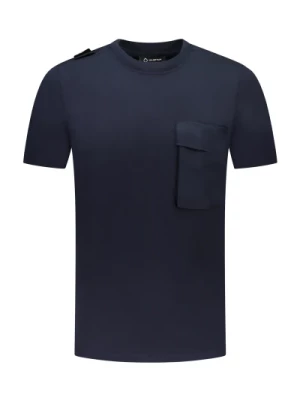 Niebieski T-shirt z bawełny Mas8388M428Inknavy/1733 Ma.strum