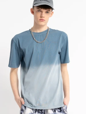 Niebieski t-shirt z efektem ombre Reporter