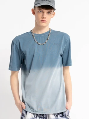 Niebieski t-shirt z efektem ombre Reporter Young