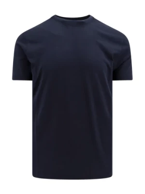 Niebieski T-shirt z logo Tom Ford
