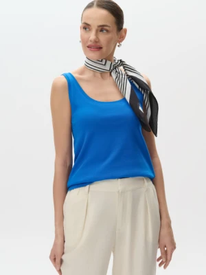 Niebieski top dzianinowy na ramiączkach Greenpoint