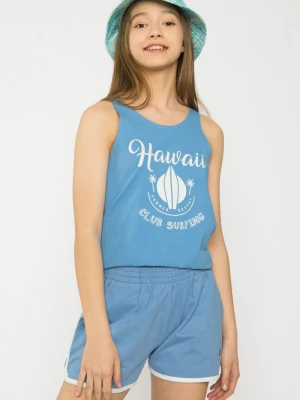 Niebieski top na ramiączkach HAWAII Reporter