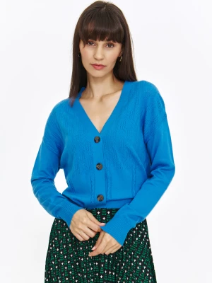 Niebieski uniwersalny kardigan damski Top Secret