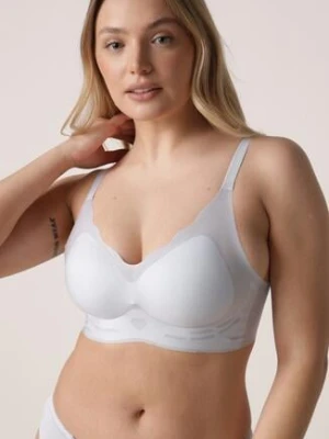 Niebieski Usztywniany Biustonosz Bezszwowy Bez Fiszbin Pretiona