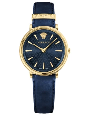 Niebieski Zegarek Okrągły Versace