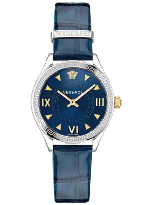 Niebieski Zegarek Skórzany Hellenyium Model Versace