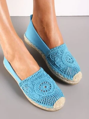 Zdjęcie produktu Niebieskie Ażurowe Espadryle Egizia