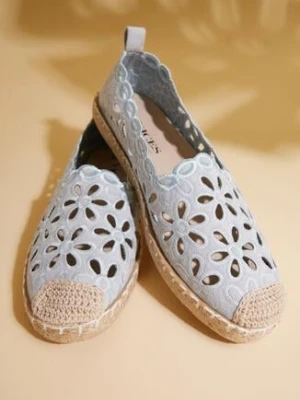 Niebieskie Ażurowe Espadryle Vices z Plecionym Sznurkiem Arivila