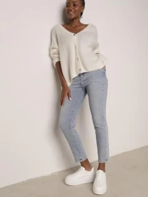 Niebieskie Bawełniane Jeansy o Klasycznym KrojuVimavies