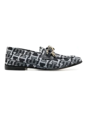 Niebieskie Bawełniane Loafersy dla Kobiet Tommy Hilfiger