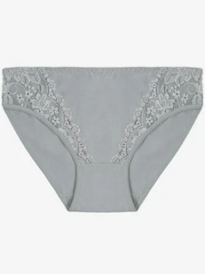 Niebieskie Bawełniane Majtki Figi Zdobione Koronką Erpolia han