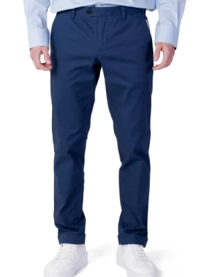 Niebieskie Bawełniane Spodnie na Zamek Wiosna/Lato Alviero Martini 1a Classe