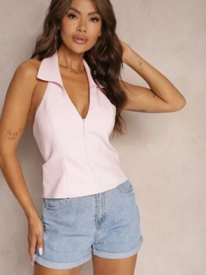 Niebieskie Bawełniane Szorty Denimowe High Waist Vimaelle