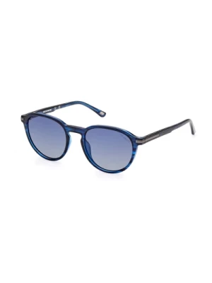 Niebieskie Błysk Polaryzowane Okulary Skechers